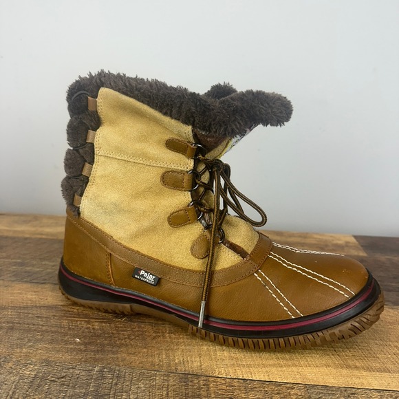 Pajar Shoes - Pajar Canada Waterproof Winter Boots Brown Leather Suede‎ Faux Fur USA 10 EUR 41